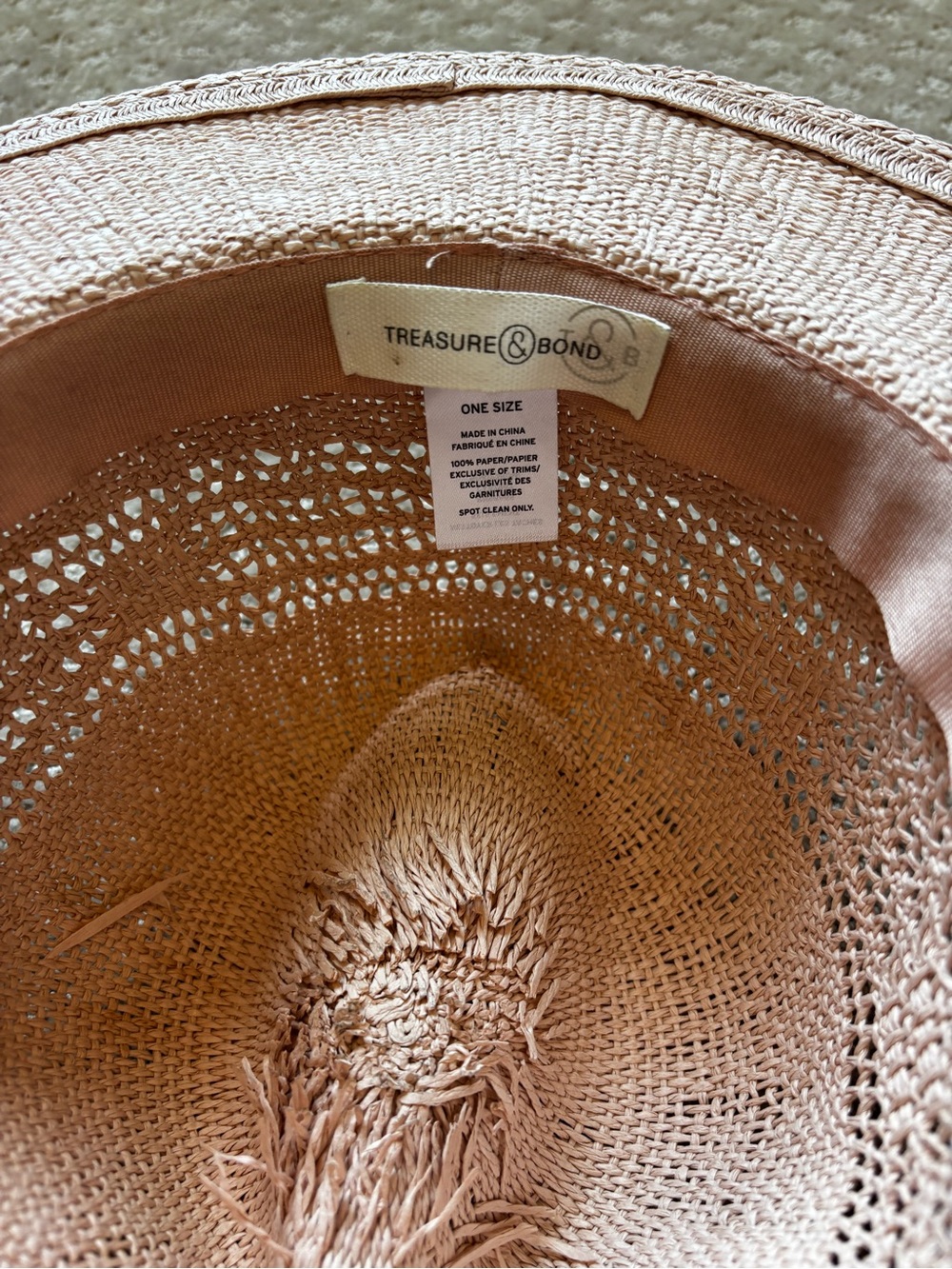 Treasure & Bond Pink Raffia Hat - Picture 3 of 13
